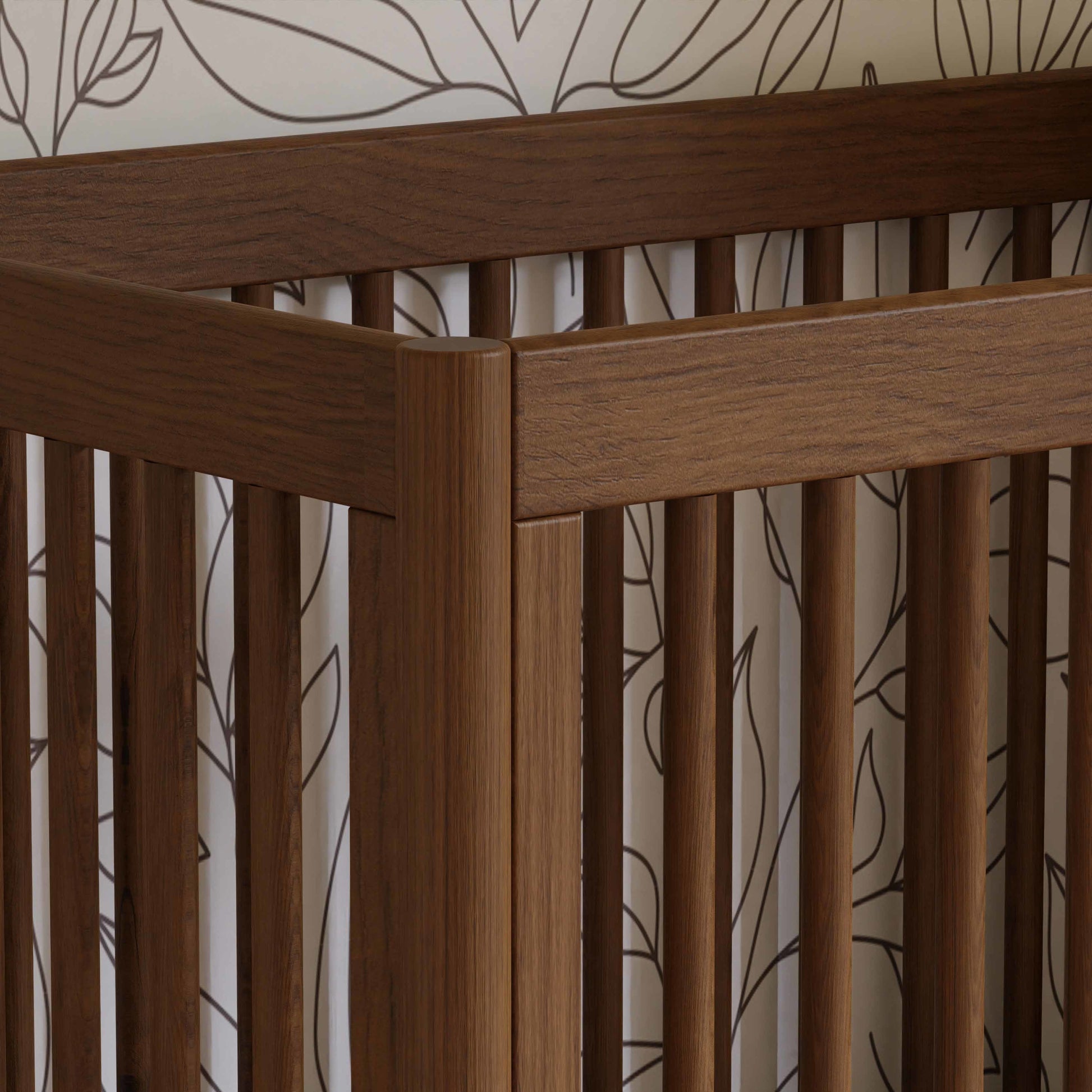 Babyletto Cribs Natural Walnut & Gold Feet Babyletto Gelato 4-in-1 Convertible Mini Crib