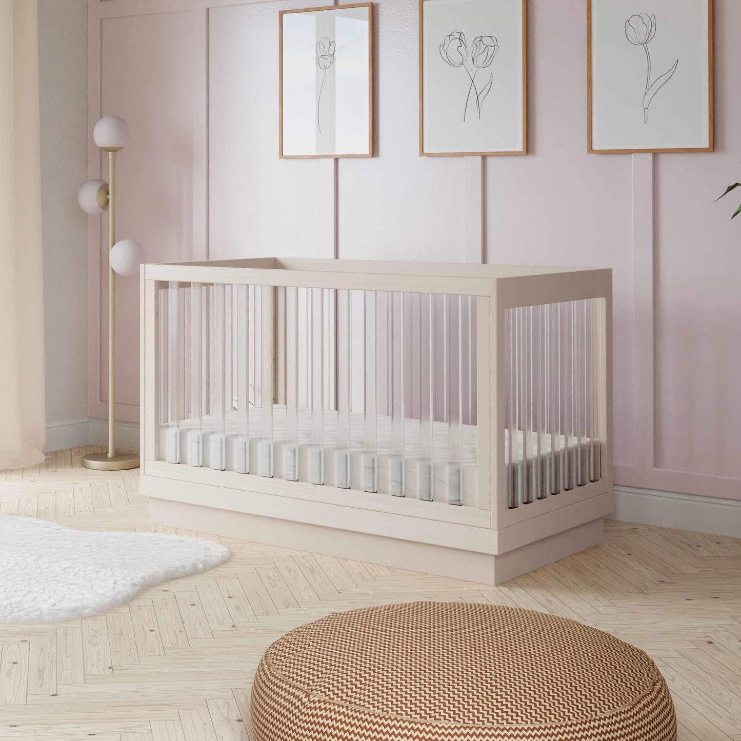 BabylettoBabyletto Harlow Acrylic 3-in-1 Convertible Crib with Toddler Bed Conversion KitBabysupermarket