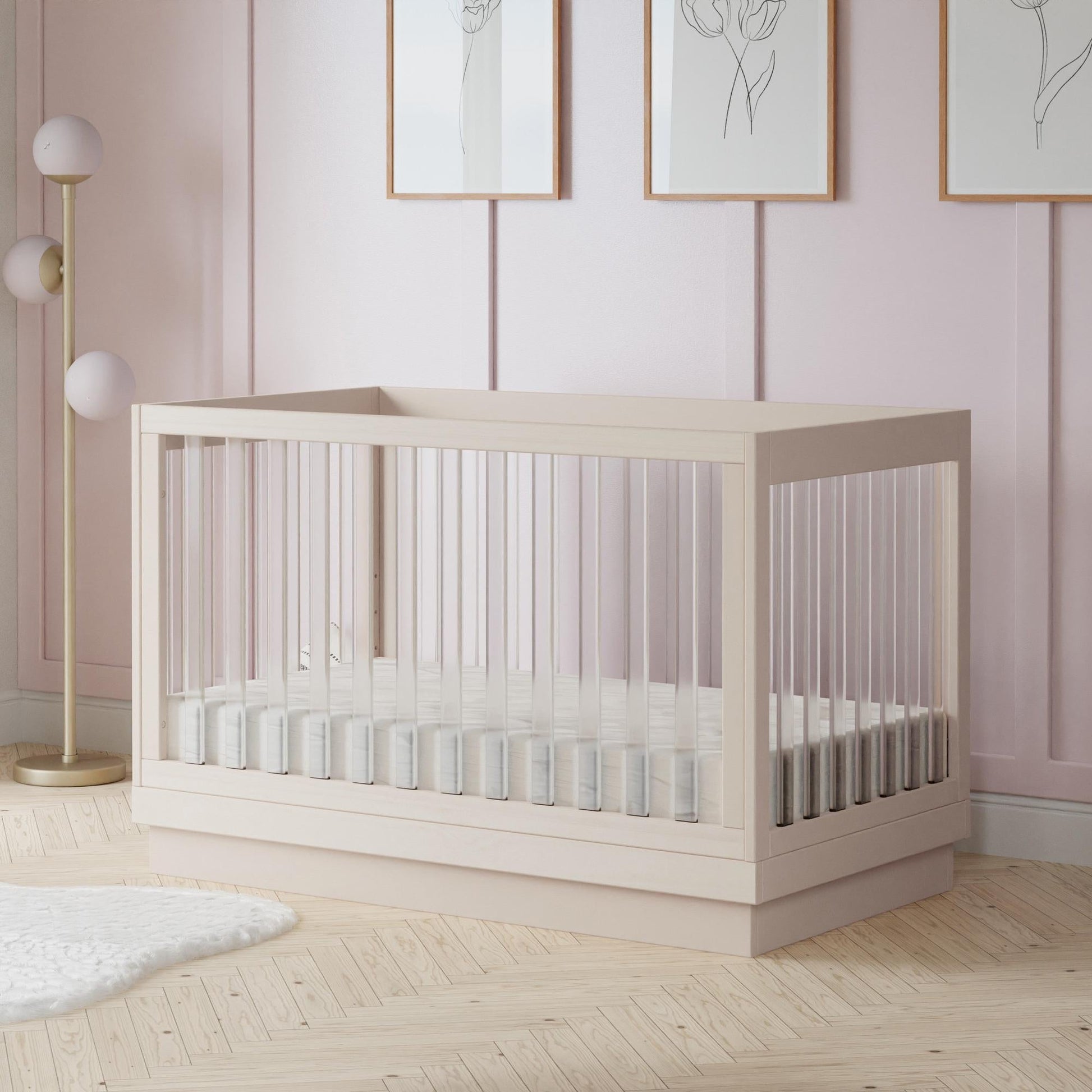 BabylettoBabyletto Harlow Acrylic 3-in-1 Convertible Crib with Toddler Bed Conversion KitBabysupermarket