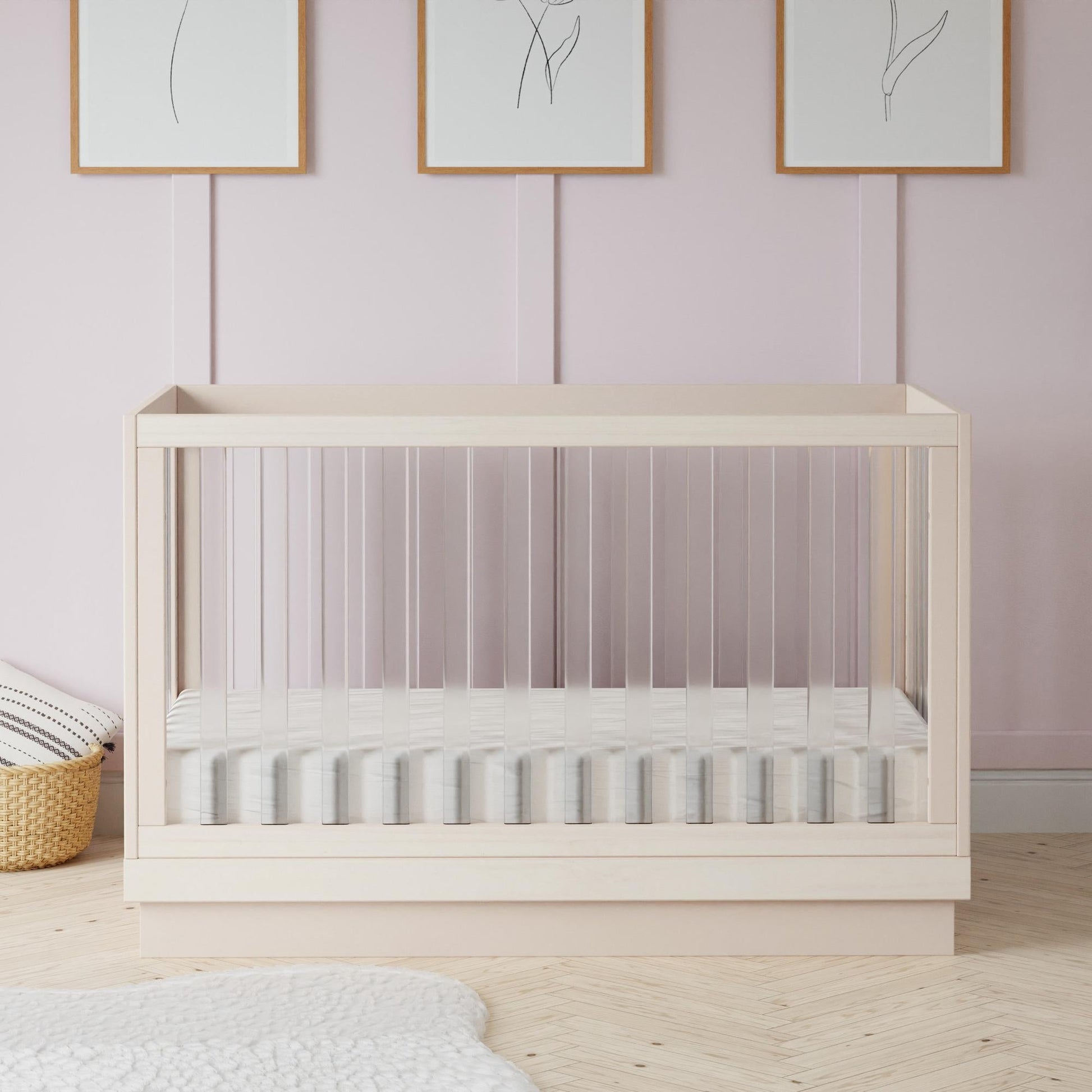 BabylettoBabyletto Harlow Acrylic 3-in-1 Convertible Crib with Toddler Bed Conversion KitBabysupermarket
