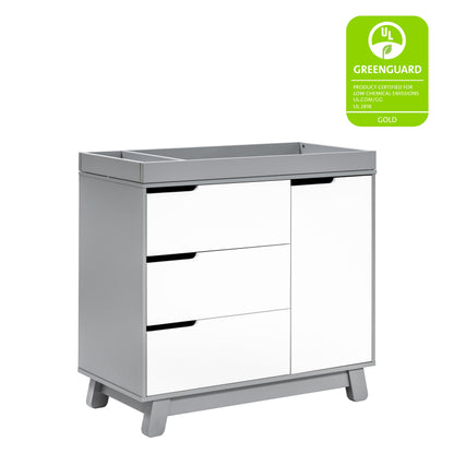 Babyletto Dressers Grey / White Babyletto Hudson 3-Drawer Changer Dresser with Removable Changing Tray
