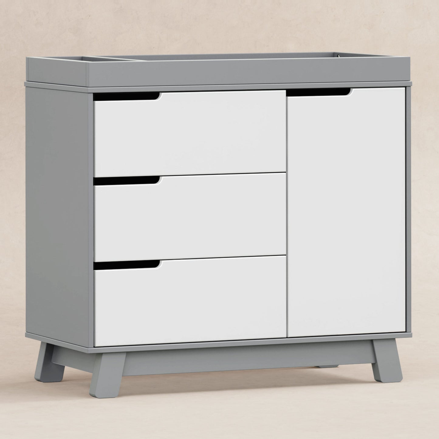 Babyletto Dressers Grey / White Babyletto Hudson 3-Drawer Changer Dresser with Removable Changing Tray