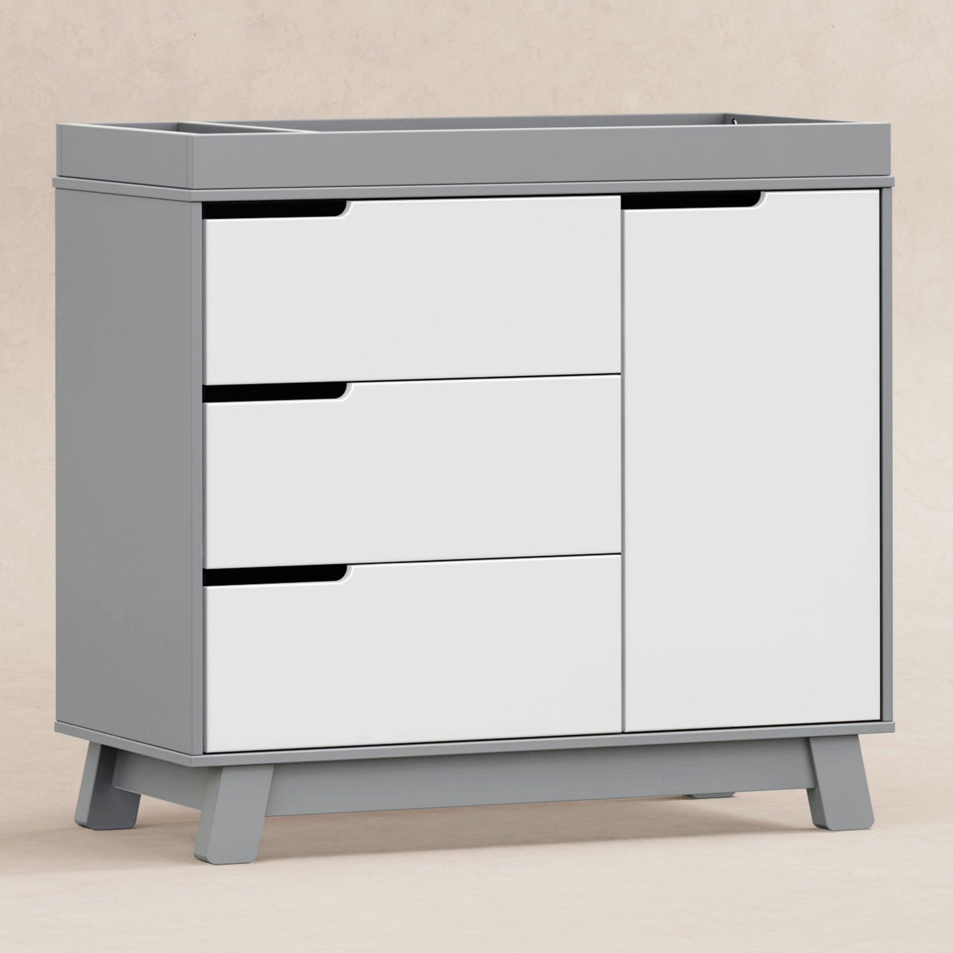 Babyletto Dressers Grey / White Babyletto Hudson 3-Drawer Changer Dresser with Removable Changing Tray