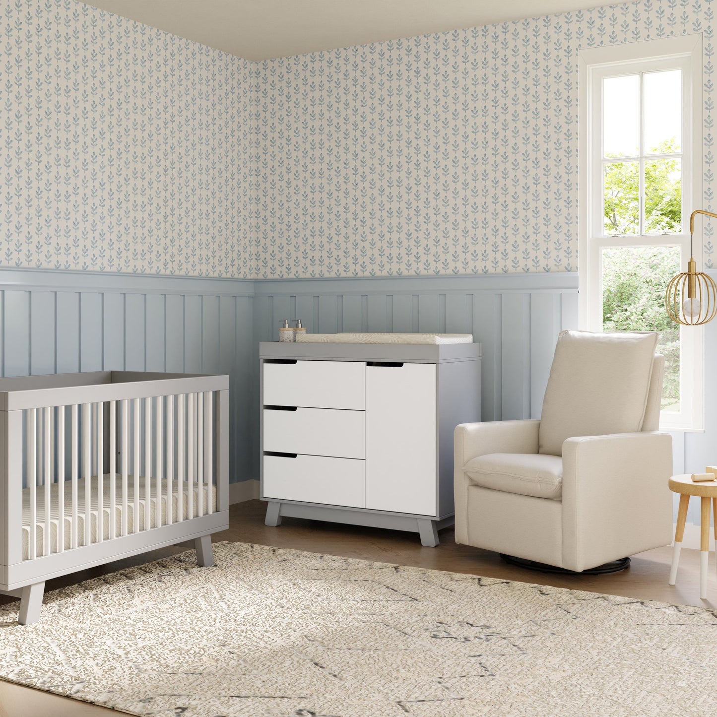 Babyletto Dressers Grey / White Babyletto Hudson 3-Drawer Changer Dresser with Removable Changing Tray