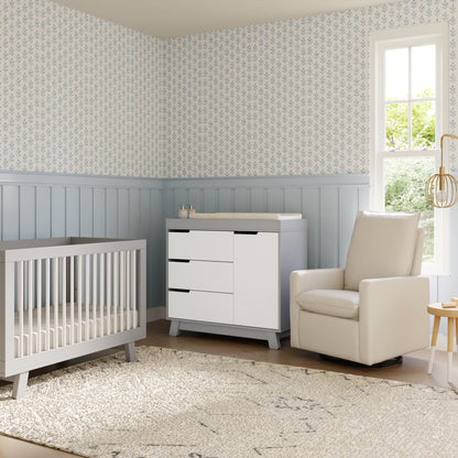 Babyletto Dressers Grey / White Babyletto Hudson 3-Drawer Changer Dresser with Removable Changing Tray