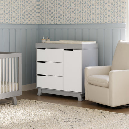 Babyletto Dressers Grey / White Babyletto Hudson 3-Drawer Changer Dresser with Removable Changing Tray