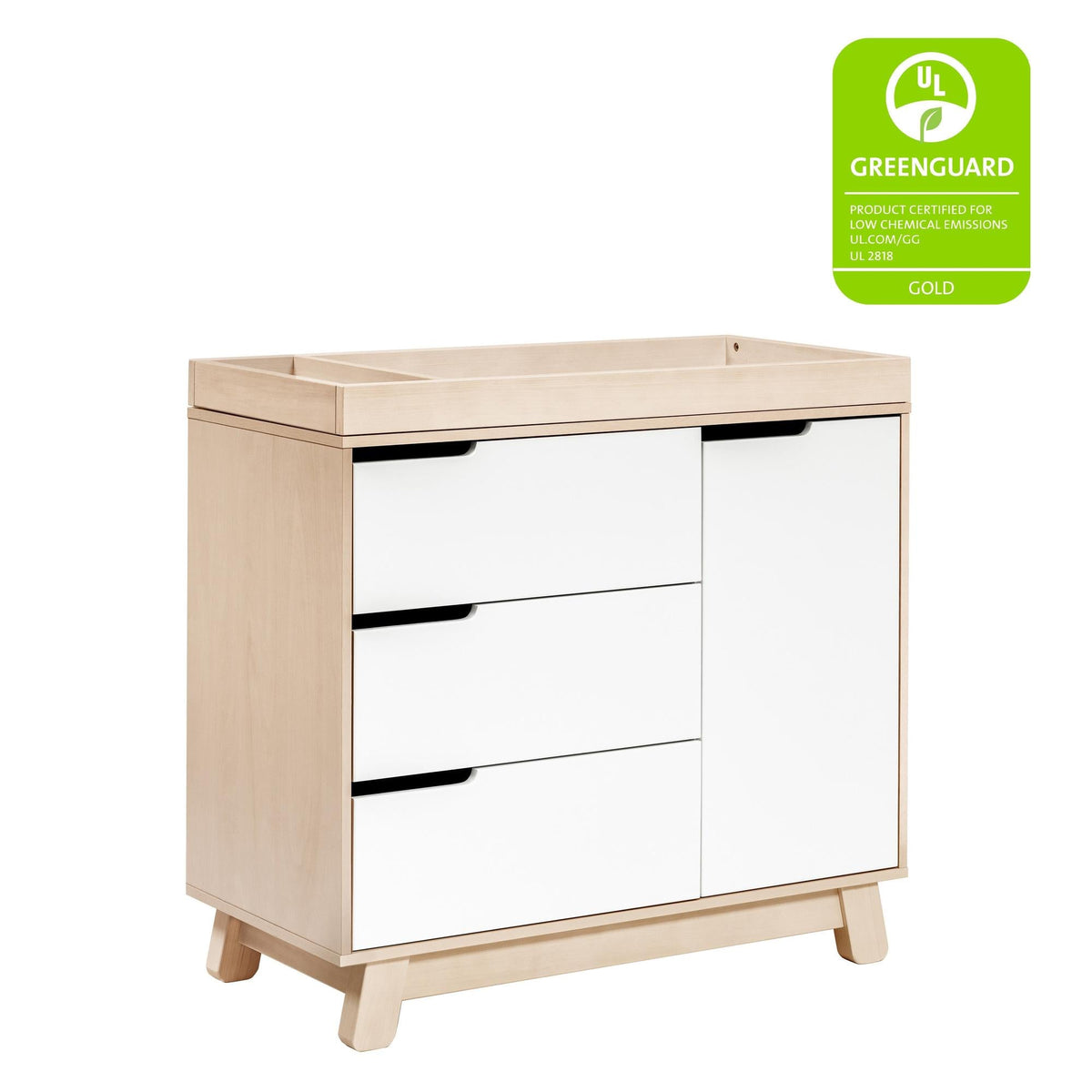 Babyletto Dressers Washed Natural / White Babyletto Hudson 3-Drawer Changer Dresser with Removable Changing Tray