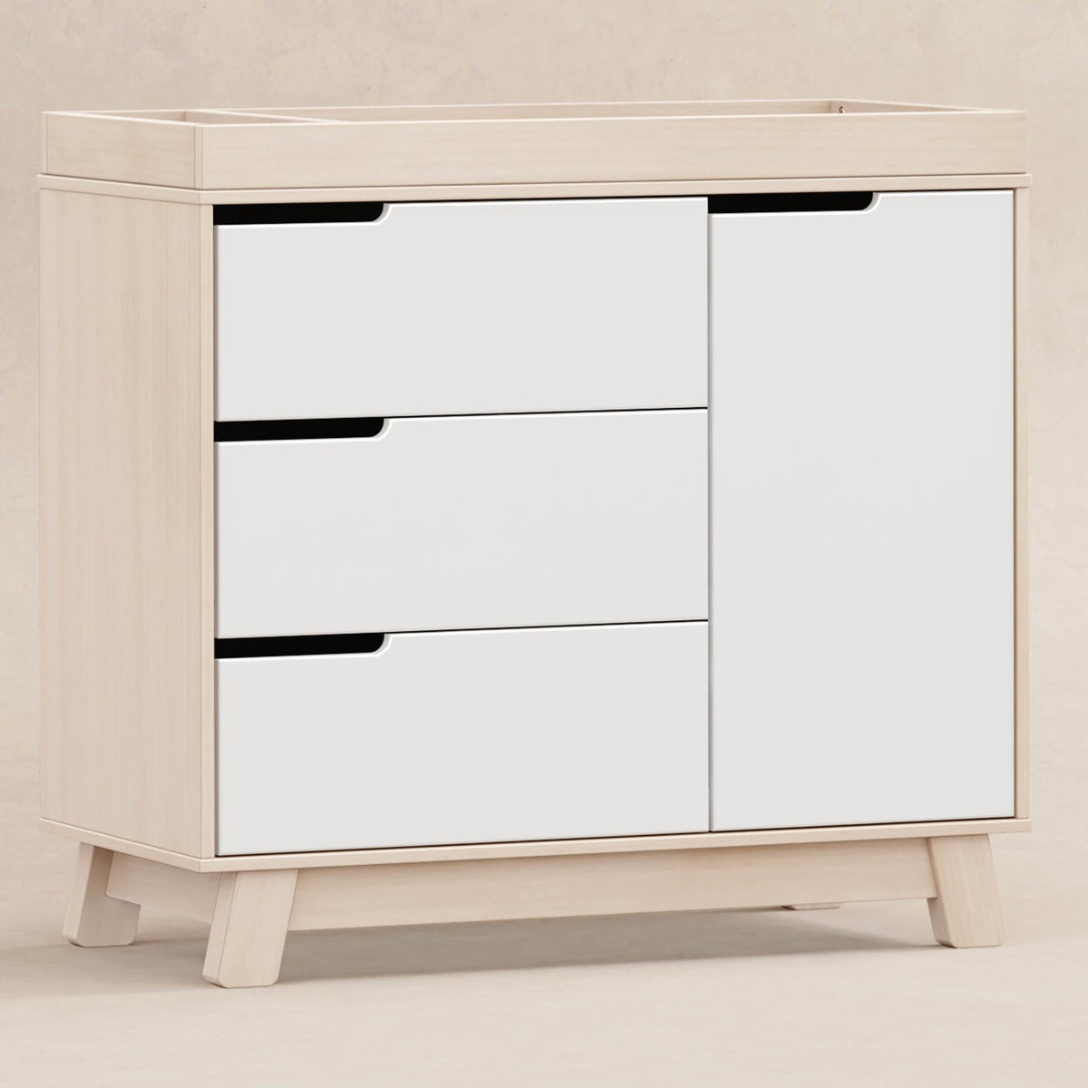Babyletto Dressers Washed Natural / White Babyletto Hudson 3-Drawer Changer Dresser with Removable Changing Tray