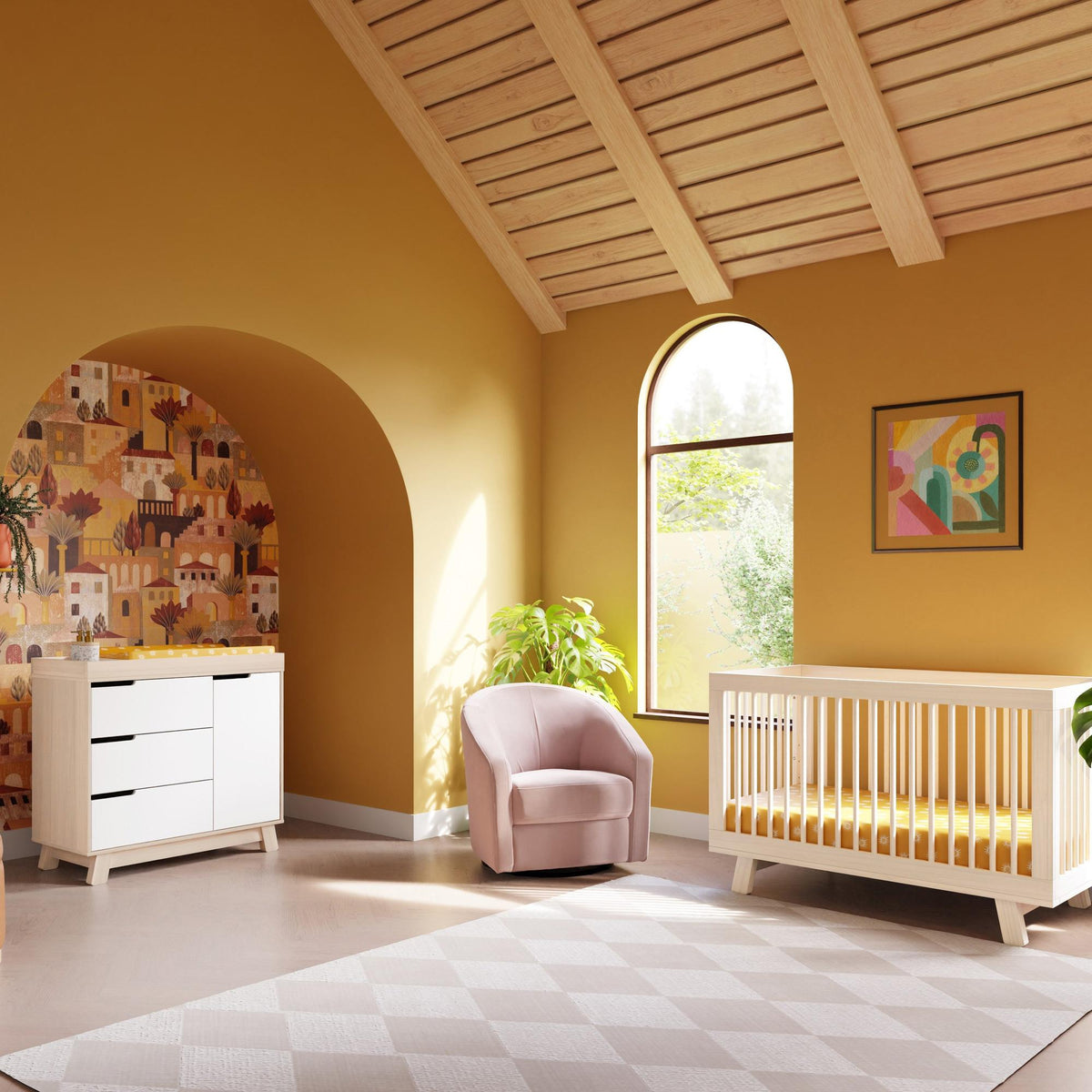 Babyletto Dressers Washed Natural / White Babyletto Hudson 3-Drawer Changer Dresser with Removable Changing Tray