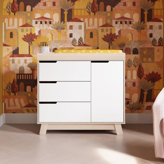 Babyletto Dressers Washed Natural / White Babyletto Hudson 3-Drawer Changer Dresser with Removable Changing Tray
