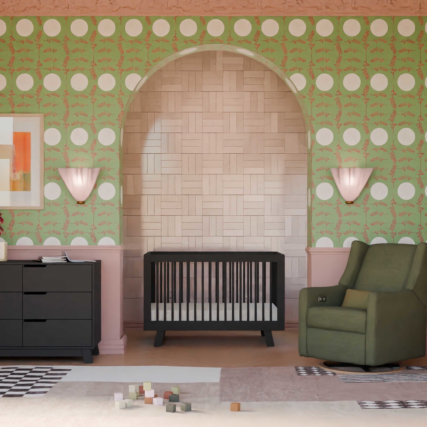 Babyletto Cribs Washed Natural Babyletto Hudson 3-in-1 Convertible Crib with Toddler Bed Conversion Kit