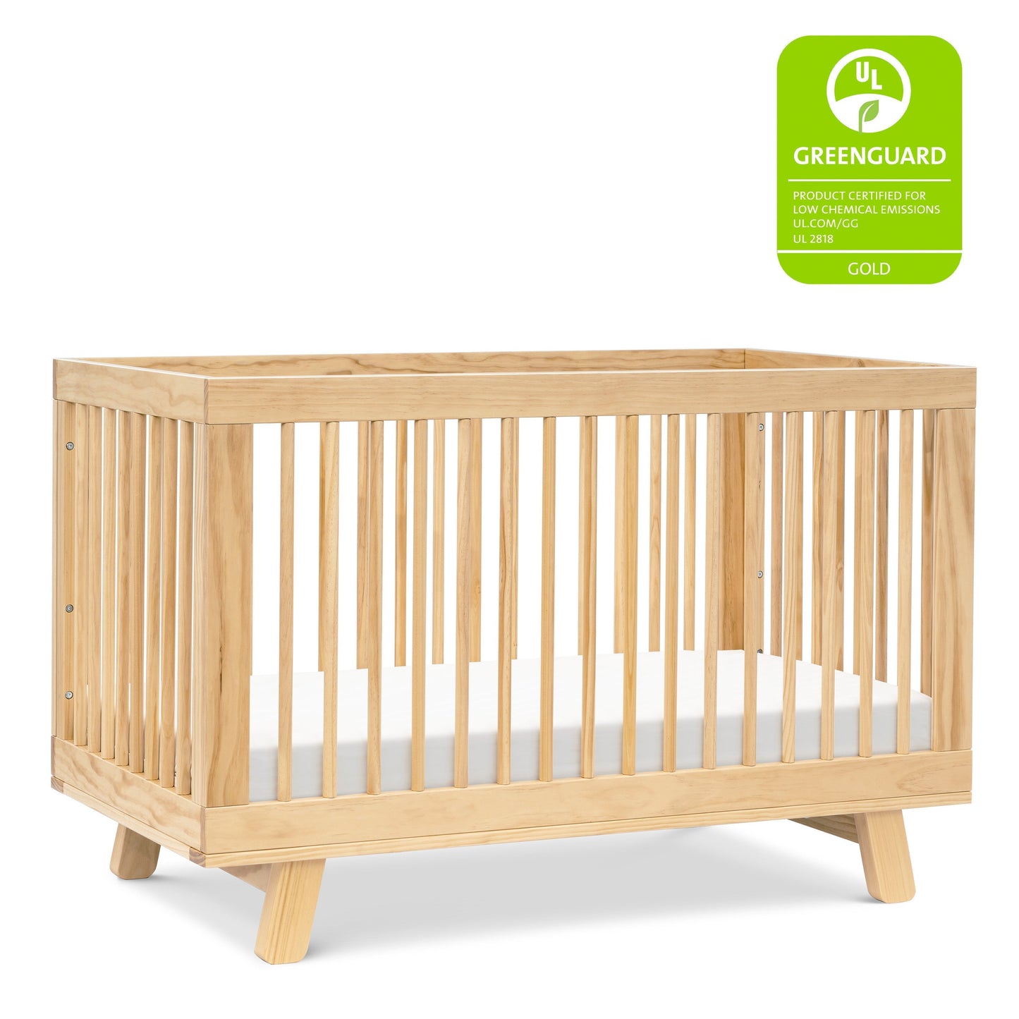 Babyletto Cribs Washed Natural Babyletto Hudson 3-in-1 Convertible Crib with Toddler Bed Conversion Kit