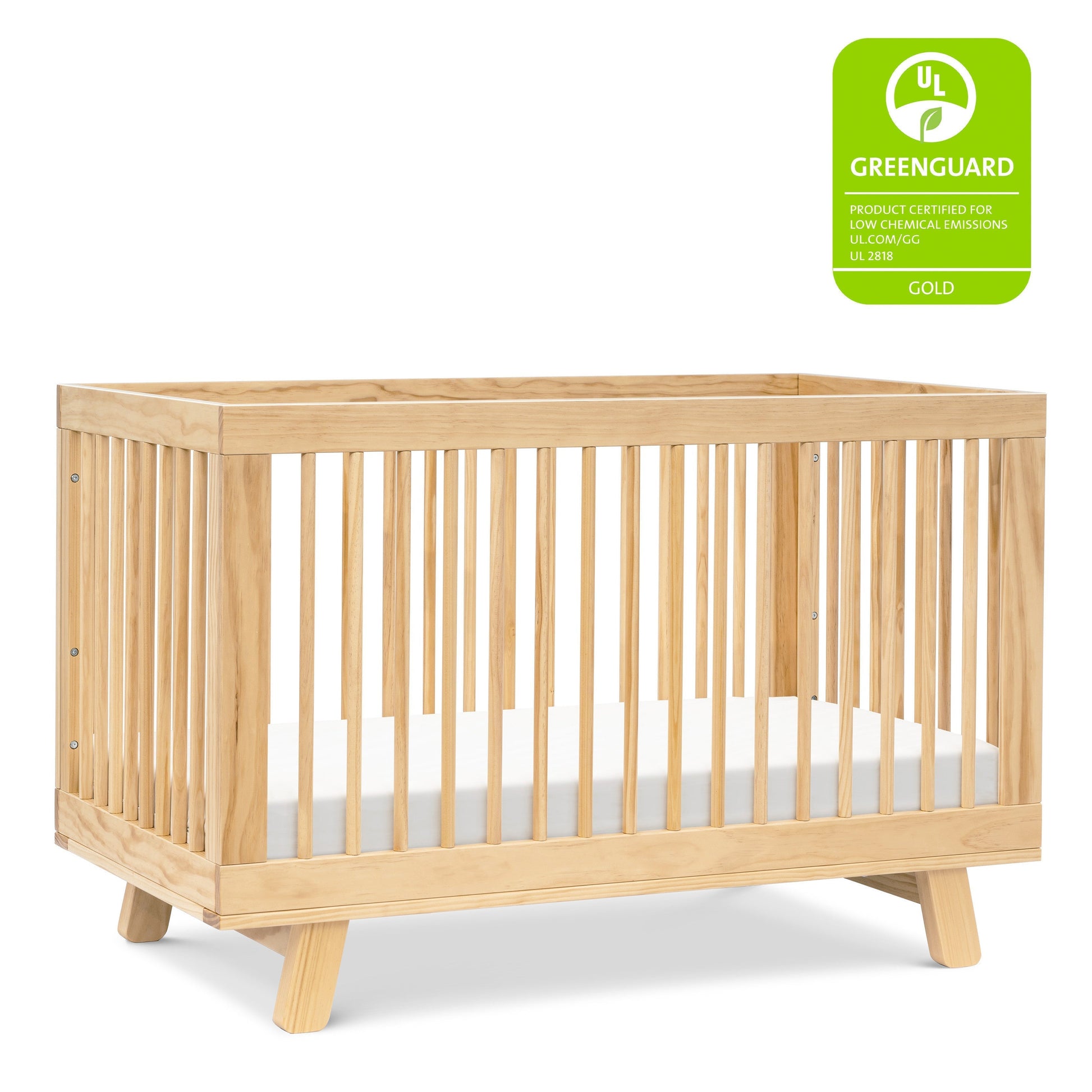 Babyletto Cribs Washed Natural Babyletto Hudson 3-in-1 Convertible Crib with Toddler Bed Conversion Kit