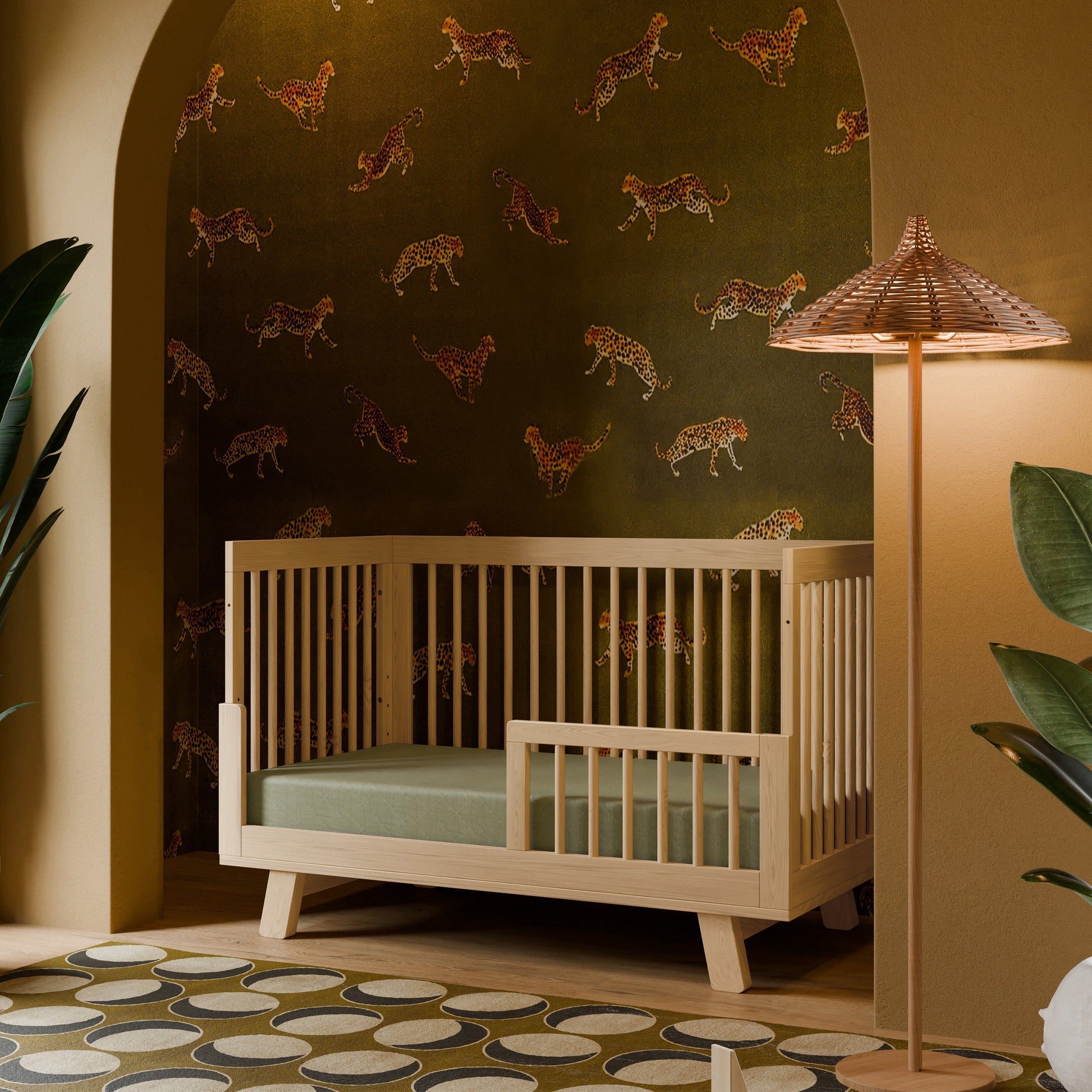 Babyletto Cribs Washed Natural Babyletto Hudson 3-in-1 Convertible Crib with Toddler Bed Conversion Kit