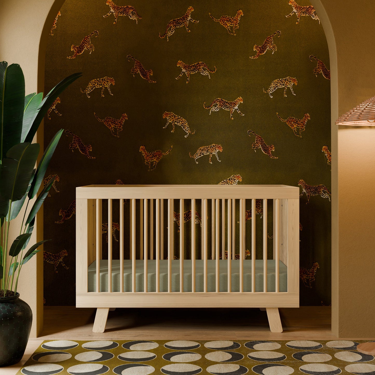 Babyletto Cribs Washed Natural Babyletto Hudson 3-in-1 Convertible Crib with Toddler Bed Conversion Kit