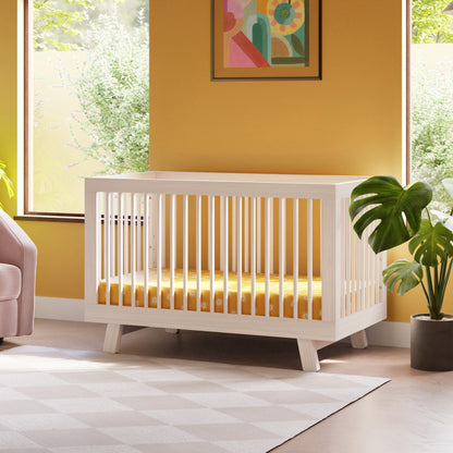 Babyletto Cribs Washed Natural Babyletto Hudson 3-in-1 Convertible Crib with Toddler Bed Conversion Kit