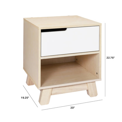 Babyletto Nightstands Washed Natural / White Babyletto Hudson Nightstand with USB Port