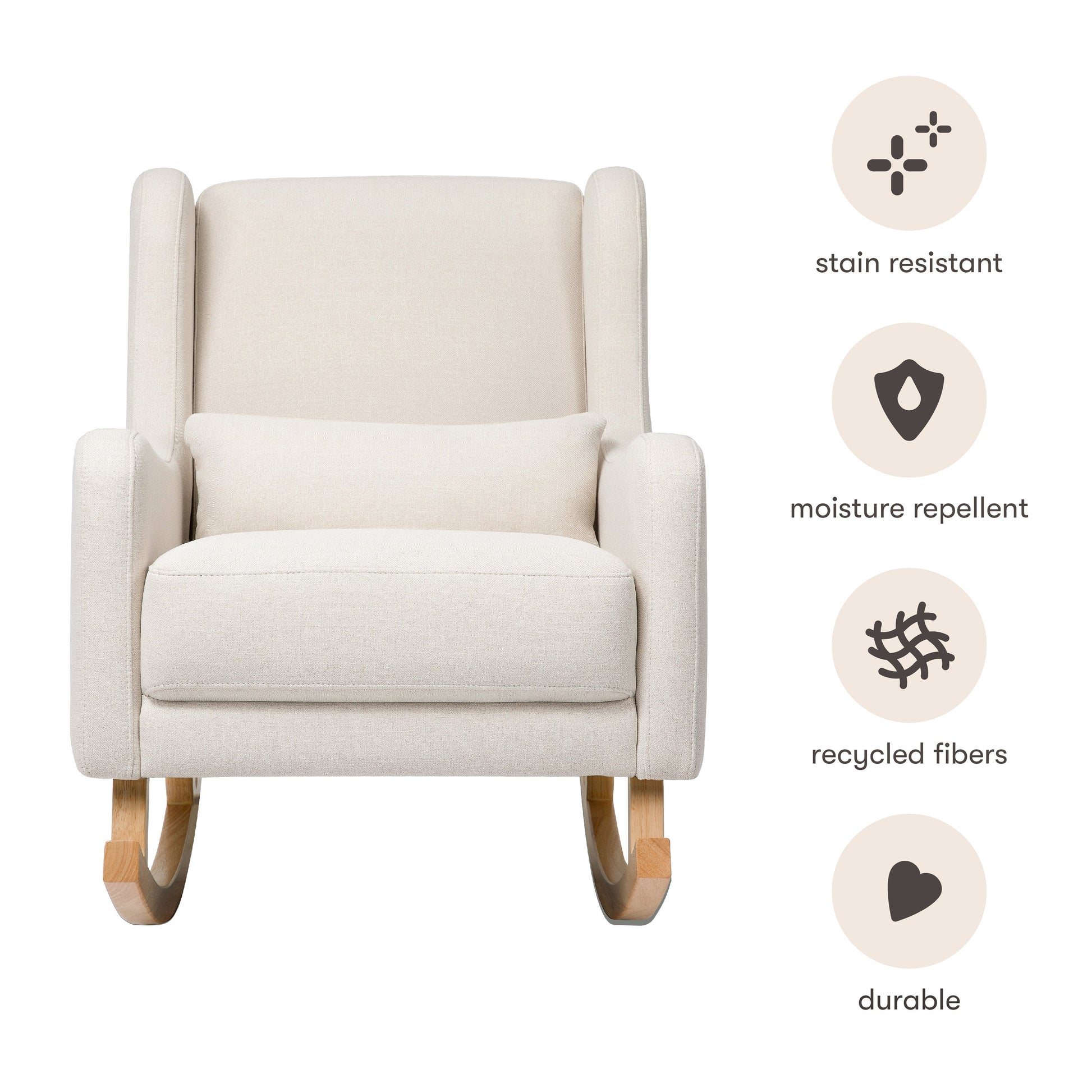 Babyletto Gliders & Rockers Performance Dijon Eco-Twill Babyletto Kai Rocker in Eco-Performance Fabric | Water Repellent & Stain Resistant