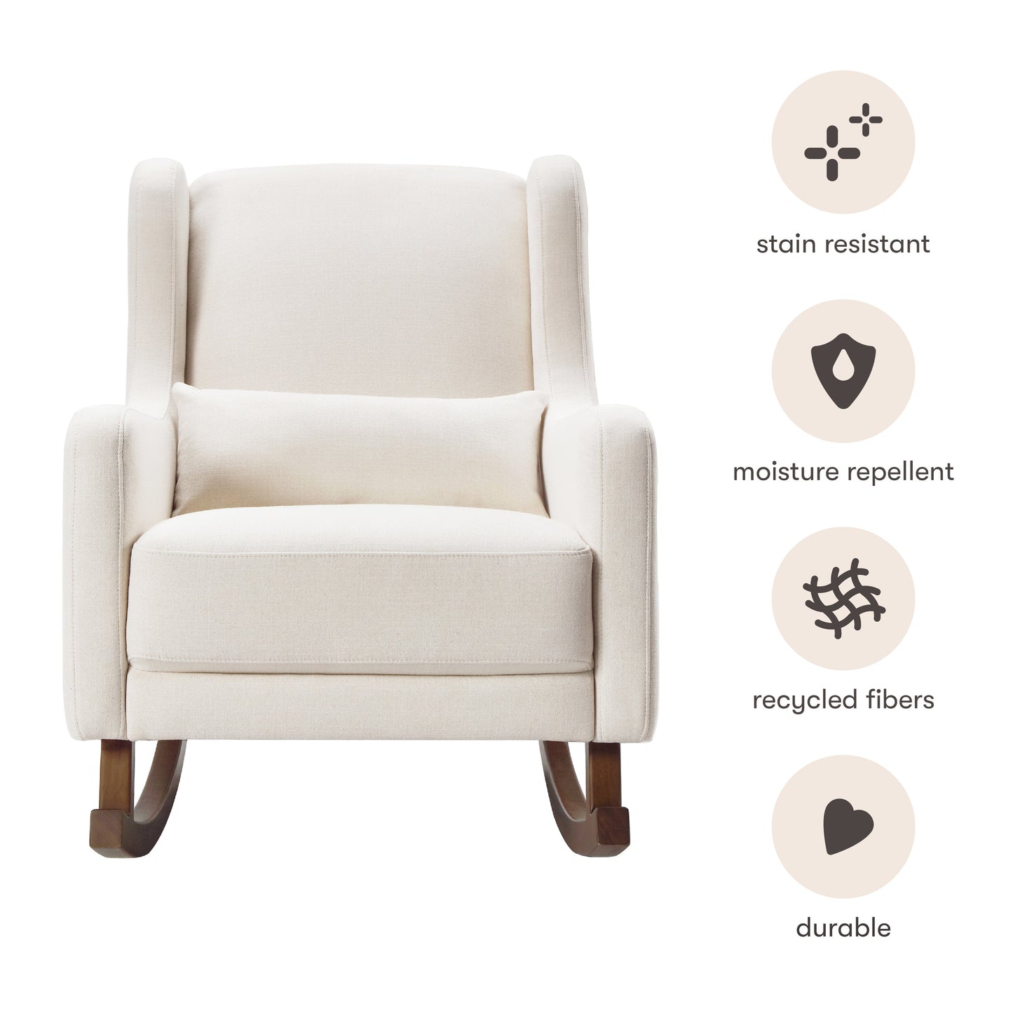 Babyletto Gliders & Rockers Performance Dijon Eco-Twill Babyletto Kai Rocker in Eco-Performance Fabric | Water Repellent & Stain Resistant