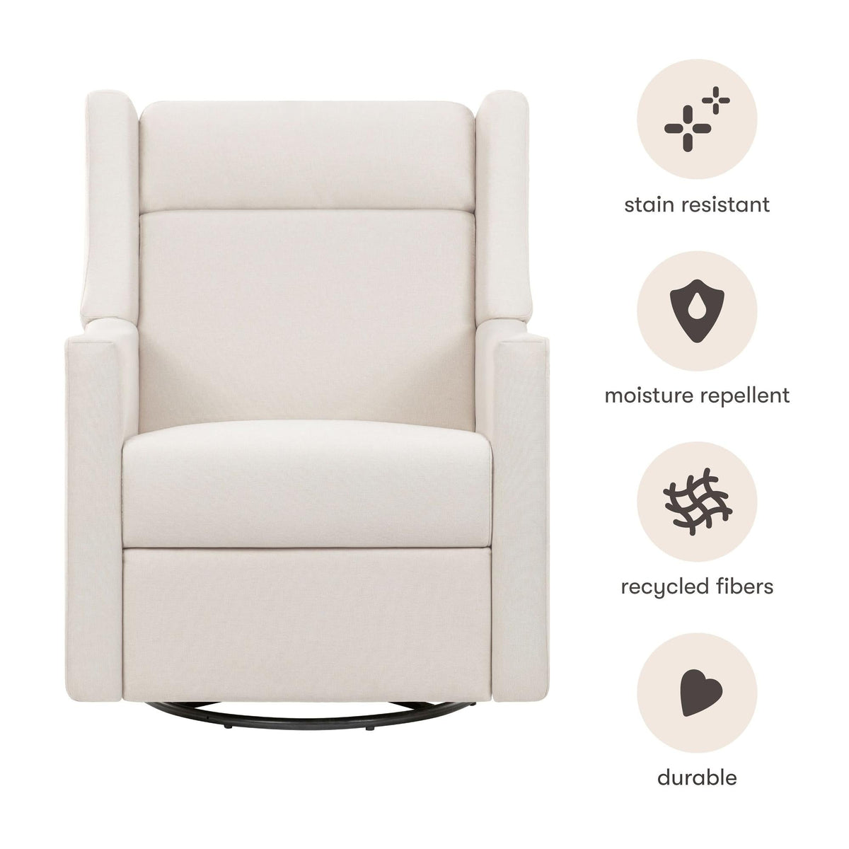 BabylettoBabyletto Kiwi Deluxe Power Recliner & Swivel Glider with Heat and MassageBabysupermarket