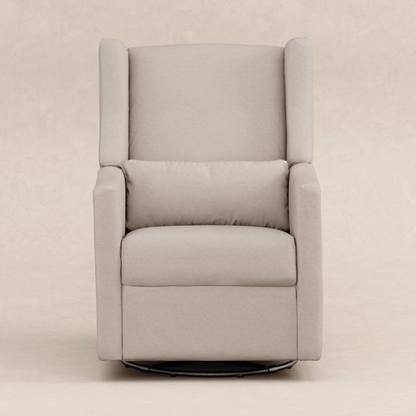Babyletto Glider Performance Cream Eco-Weave Babyletto Kiwi Electronic Recliner and Swivel Glider with USB port