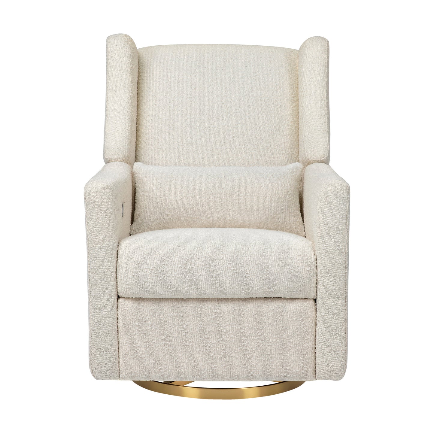 Babyletto Glider Performance Cream Eco-Weave Babyletto Kiwi Electronic Recliner and Swivel Glider with USB port