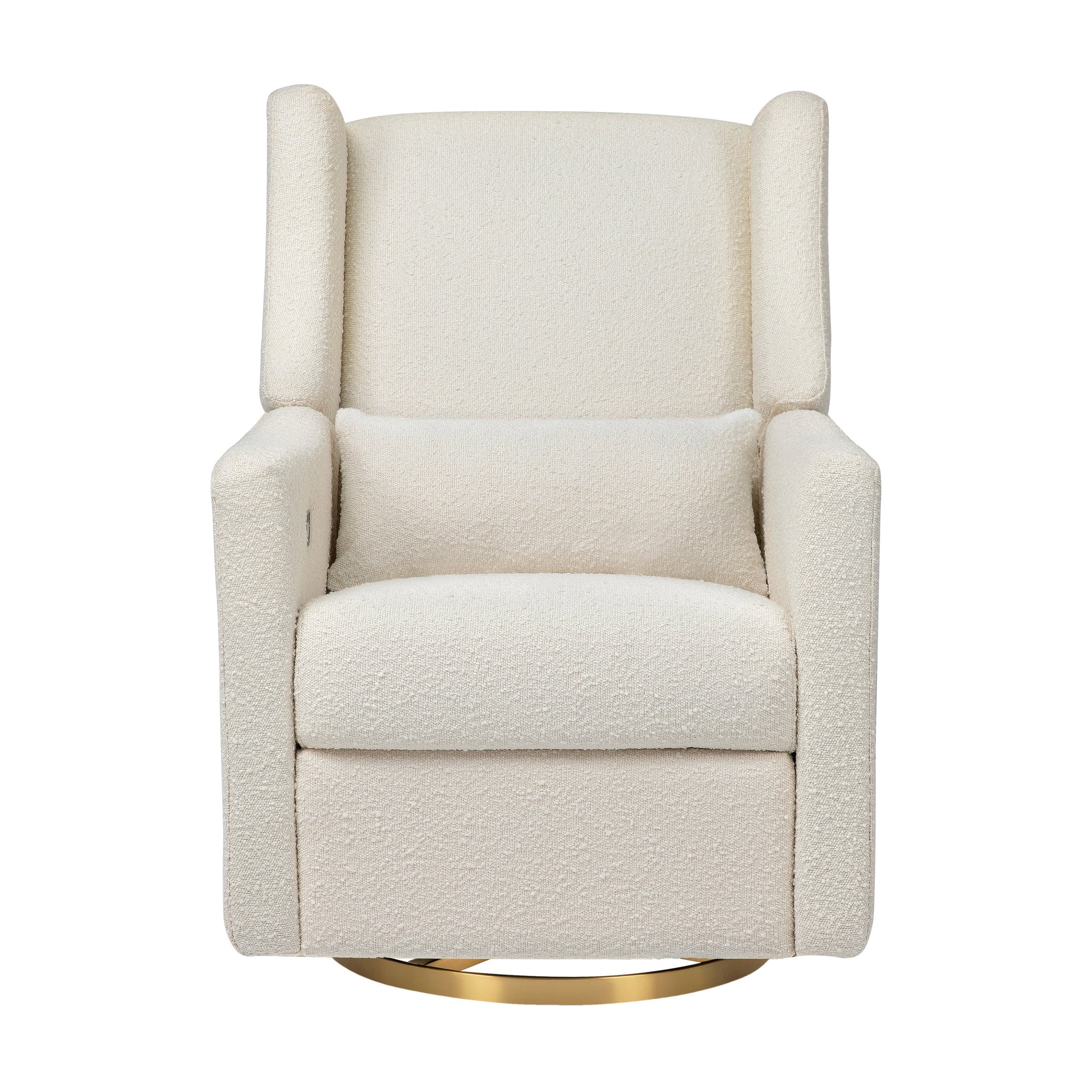 Babyletto Glider Performance Cream Eco-Weave Babyletto Kiwi Electronic Recliner and Swivel Glider with USB port