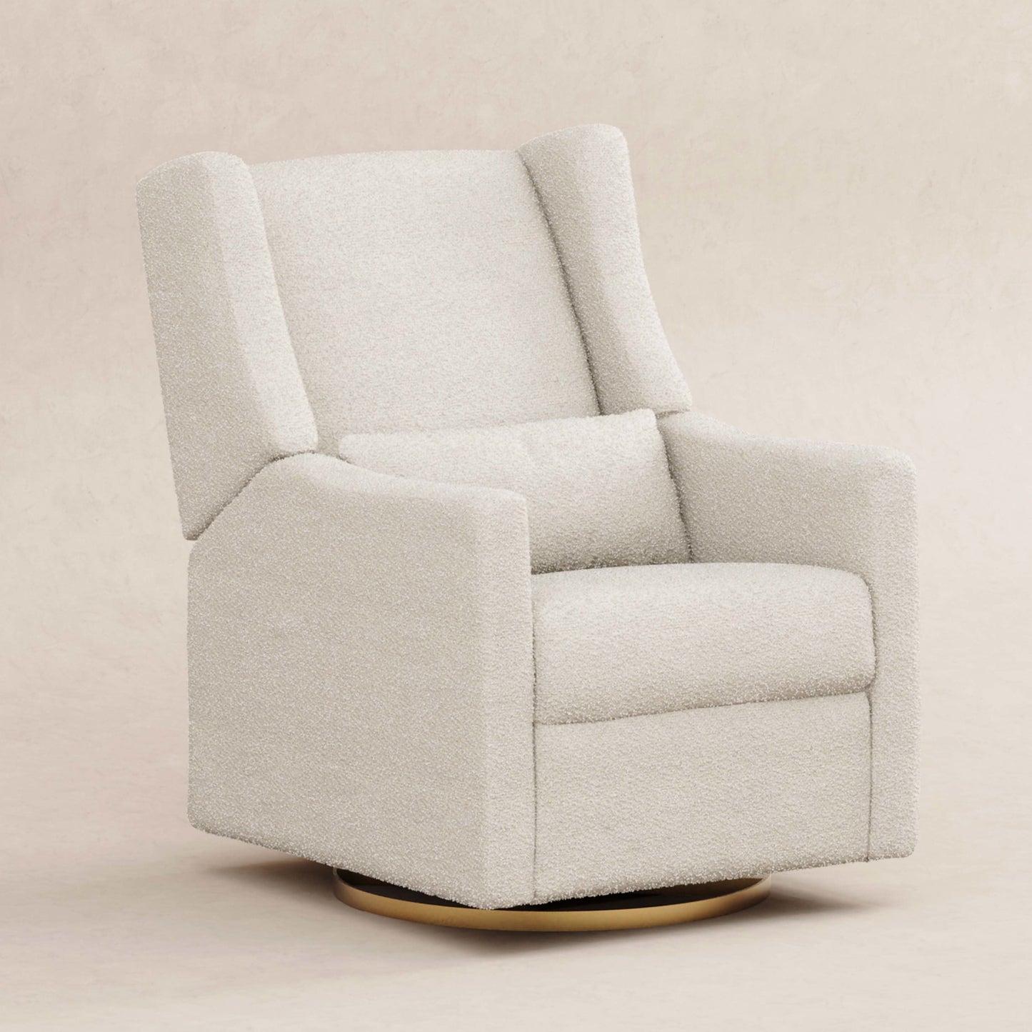 Babyletto Glider Performance Cream Eco-Weave Babyletto Kiwi Electronic Recliner and Swivel Glider with USB port