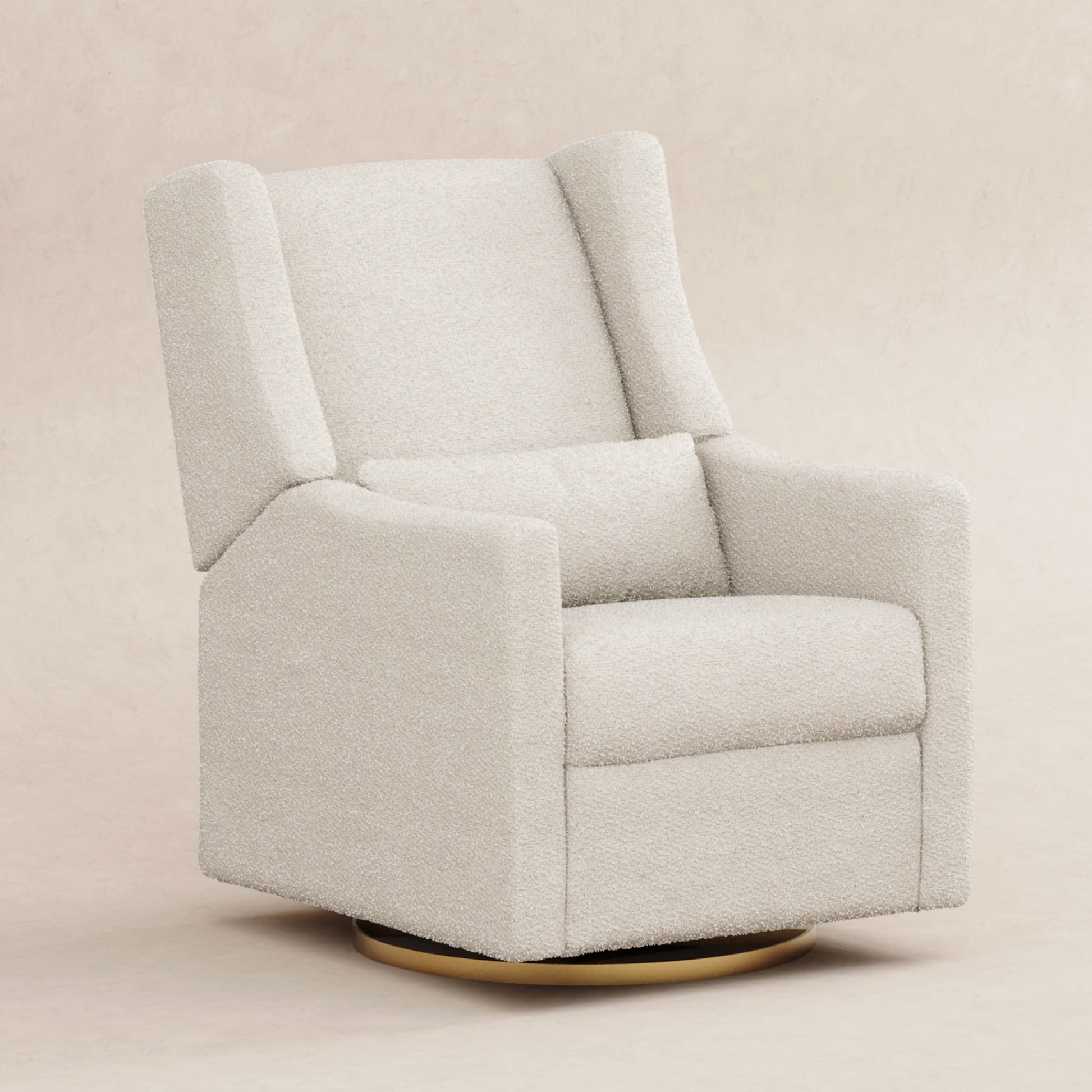 Babyletto Glider Performance Cream Eco-Weave Babyletto Kiwi Electronic Recliner and Swivel Glider with USB port