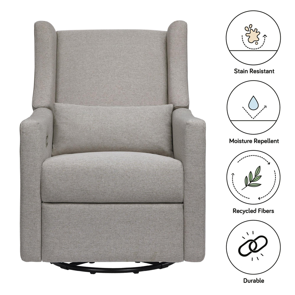 Babyletto Glider Babyletto Kiwi Electronic Recliner and Swivel Glider with USB port
