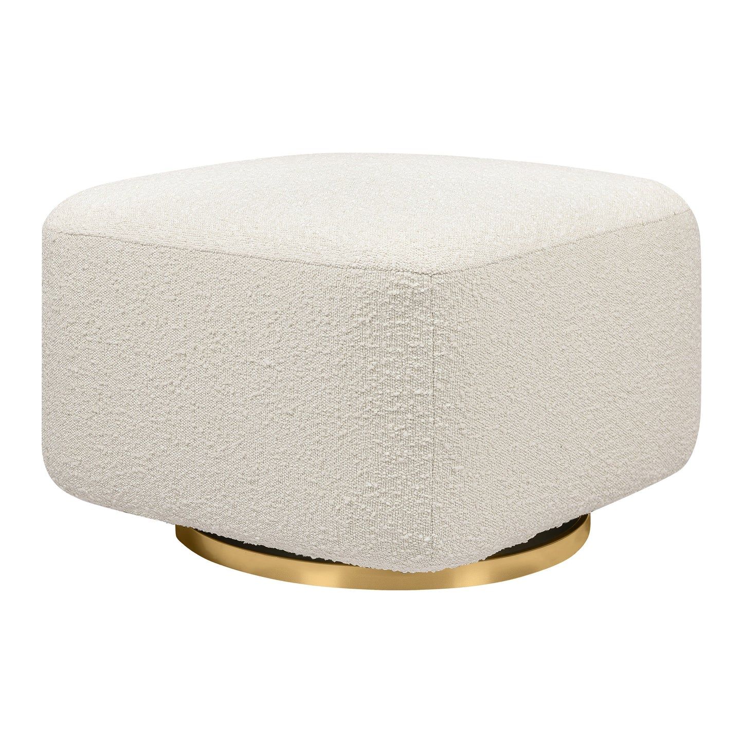 Babyletto Ottomans Performance Grey Eco-Weave with Light Wood Base Babyletto Kiwi Gliding Ottoman