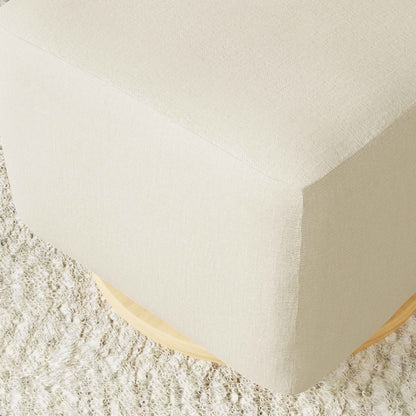 Babyletto Ottomans Performance Grey Eco-Weave with Light Wood Base Babyletto Kiwi Gliding Ottoman