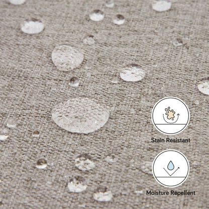 Babyletto Ottomans Performance Grey Eco-Weave with Light Wood Base Babyletto Kiwi Gliding Ottoman