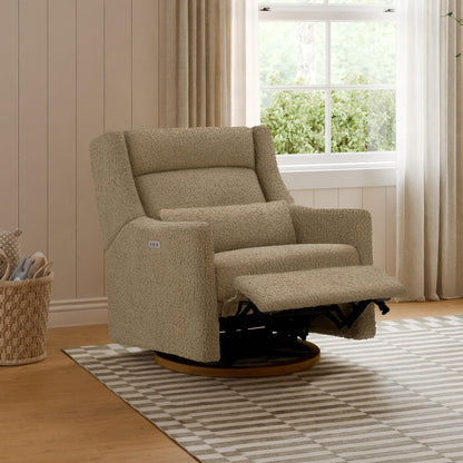 Babyletto Gliders & Rockers Babyletto Kiwi Plus Chair and a Half Power Recliner & Swivel Glider with Power Adjustable Headrest and USB Port