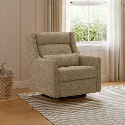 Babyletto Gliders & Rockers Babyletto Kiwi Plus Chair and a Half Power Recliner & Swivel Glider with Power Adjustable Headrest and USB Port