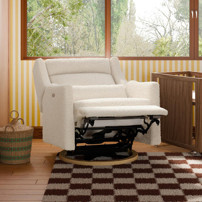 Babyletto Gliders & Rockers Babyletto Kiwi Plus Chair and a Half Power Recliner & Swivel Glider with Power Adjustable Headrest and USB Port