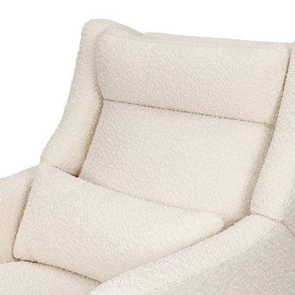 Babyletto Gliders & Rockers Performance Cream Eco-Weave Babyletto Kiwi Plus Power Recliner and Swivel Glider with Power Adjustable Headrest and USB Port