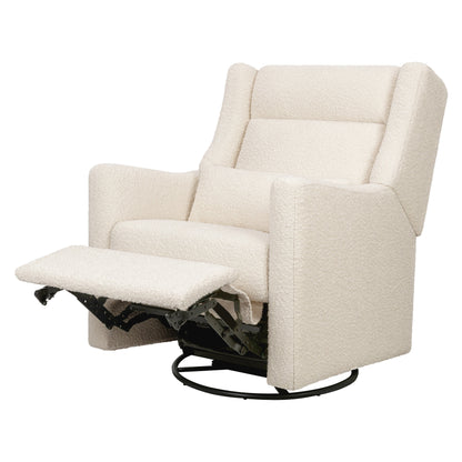 Babyletto Gliders & Rockers Performance Cream Eco-Weave Babyletto Kiwi Plus Power Recliner and Swivel Glider with Power Adjustable Headrest and USB Port