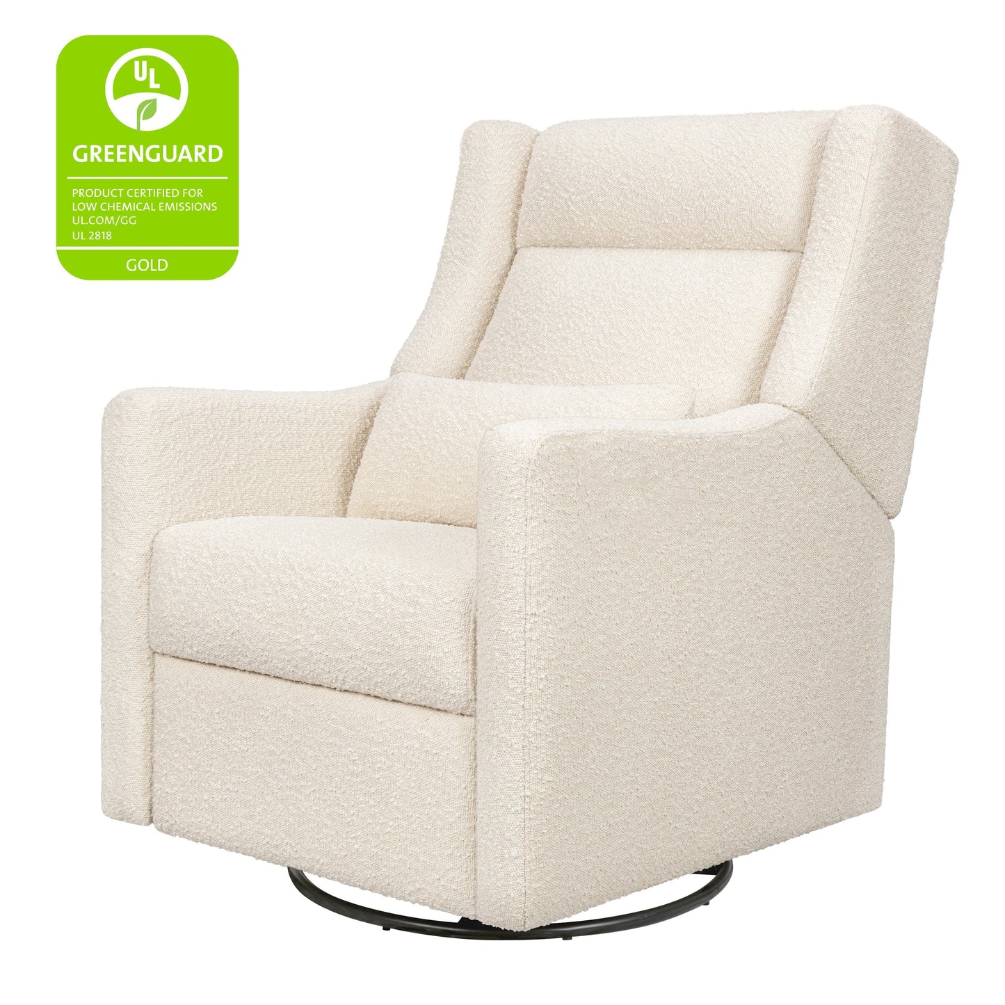 Babyletto Gliders & Rockers Performance Cream Eco-Weave Babyletto Kiwi Plus Power Recliner and Swivel Glider with Power Adjustable Headrest and USB Port