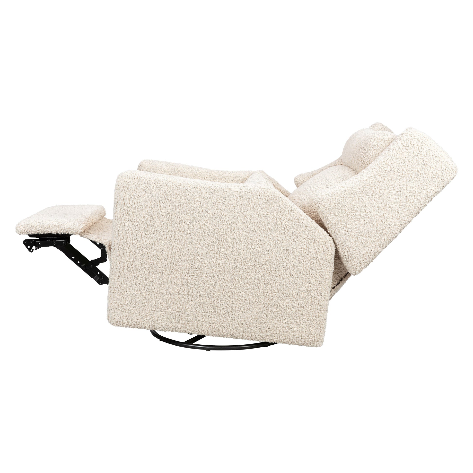 Babyletto Gliders & Rockers Performance Cream Eco-Weave Babyletto Kiwi Plus Power Recliner and Swivel Glider with Power Adjustable Headrest and USB Port