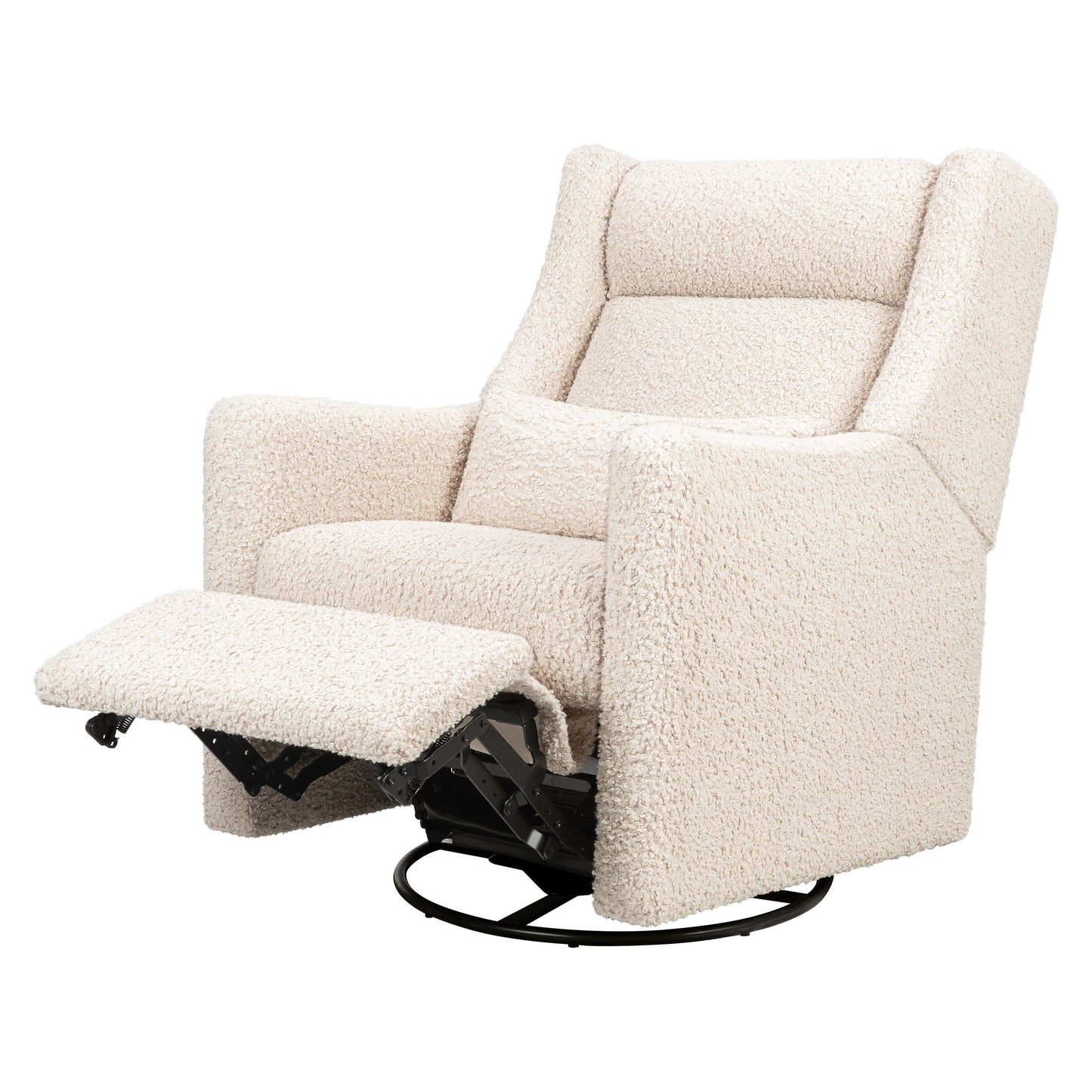 Babyletto Gliders & Rockers Performance Cream Eco-Weave Babyletto Kiwi Plus Power Recliner and Swivel Glider with Power Adjustable Headrest and USB Port