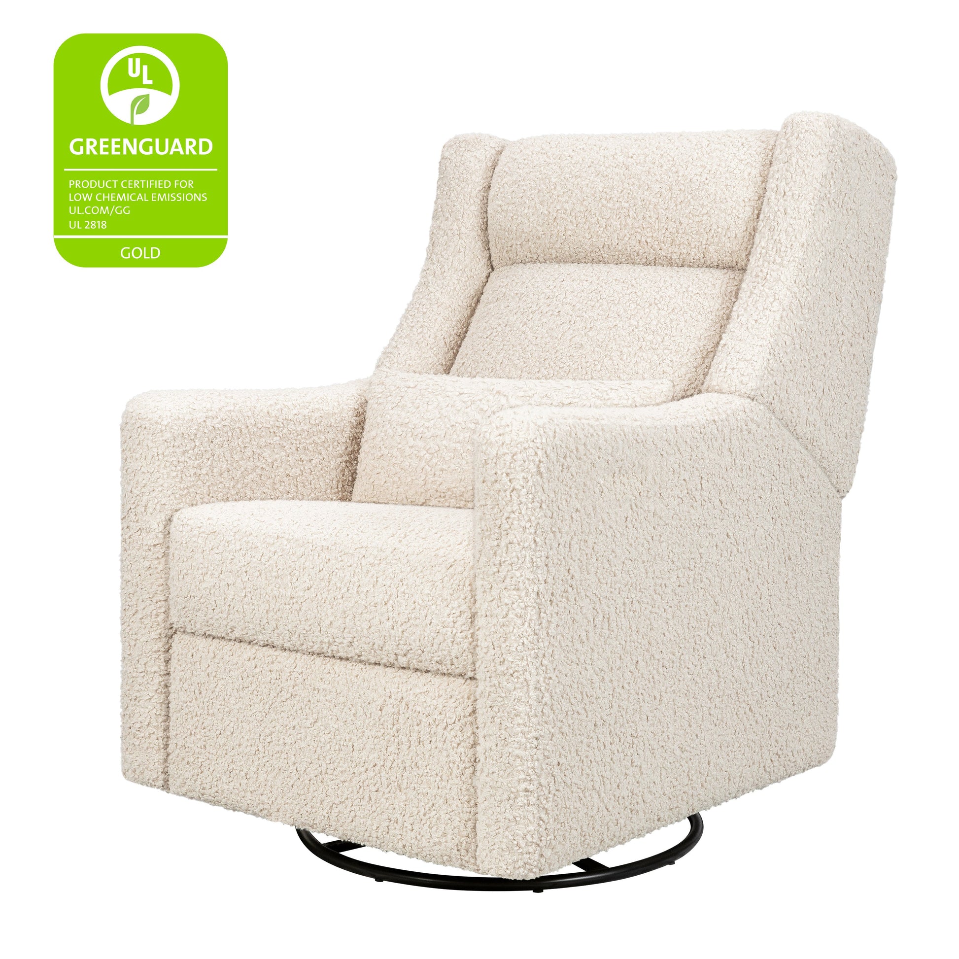 Babyletto Gliders & Rockers Performance Cream Eco-Weave Babyletto Kiwi Plus Power Recliner and Swivel Glider with Power Adjustable Headrest and USB Port