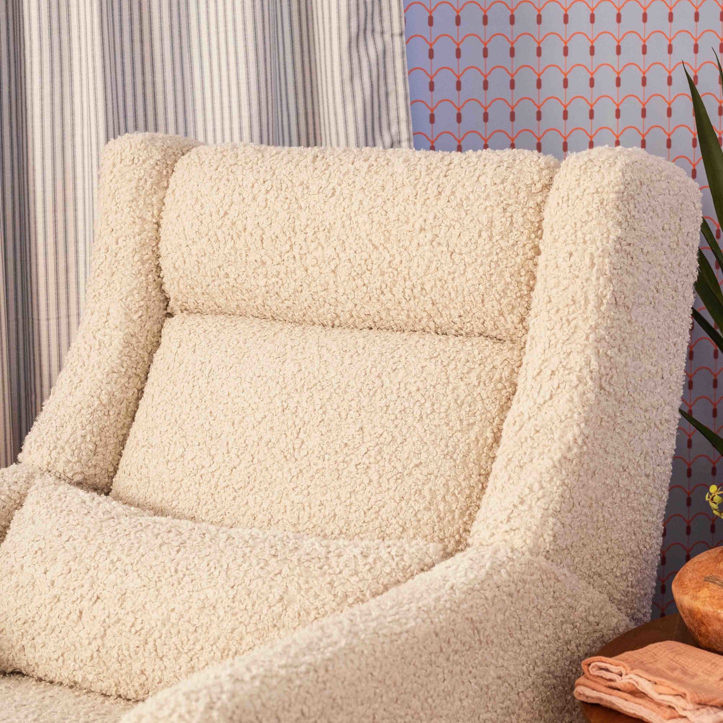 Babyletto Gliders & Rockers Performance Cream Eco-Weave Babyletto Kiwi Plus Power Recliner and Swivel Glider with Power Adjustable Headrest and USB Port