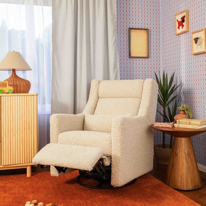 Babyletto Gliders & Rockers Performance Cream Eco-Weave Babyletto Kiwi Plus Power Recliner and Swivel Glider with Power Adjustable Headrest and USB Port
