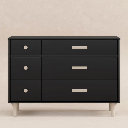 Babyletto Dressers Black / Washed Natural Babyletto Lolly 6-Drawer Double Dresser