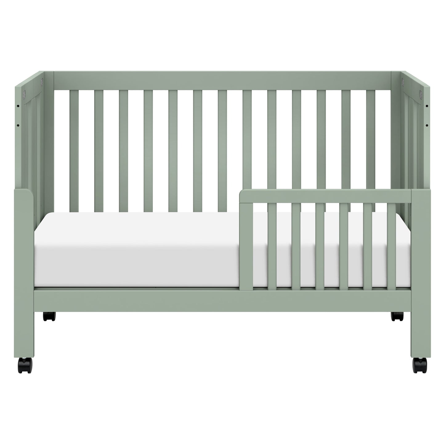 Babyletto Cribs White Babyletto Maki Portable Folding Crib with Toddler Bed Conversion Kit