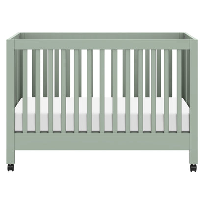 Babyletto Cribs White Babyletto Maki Portable Folding Crib with Toddler Bed Conversion Kit
