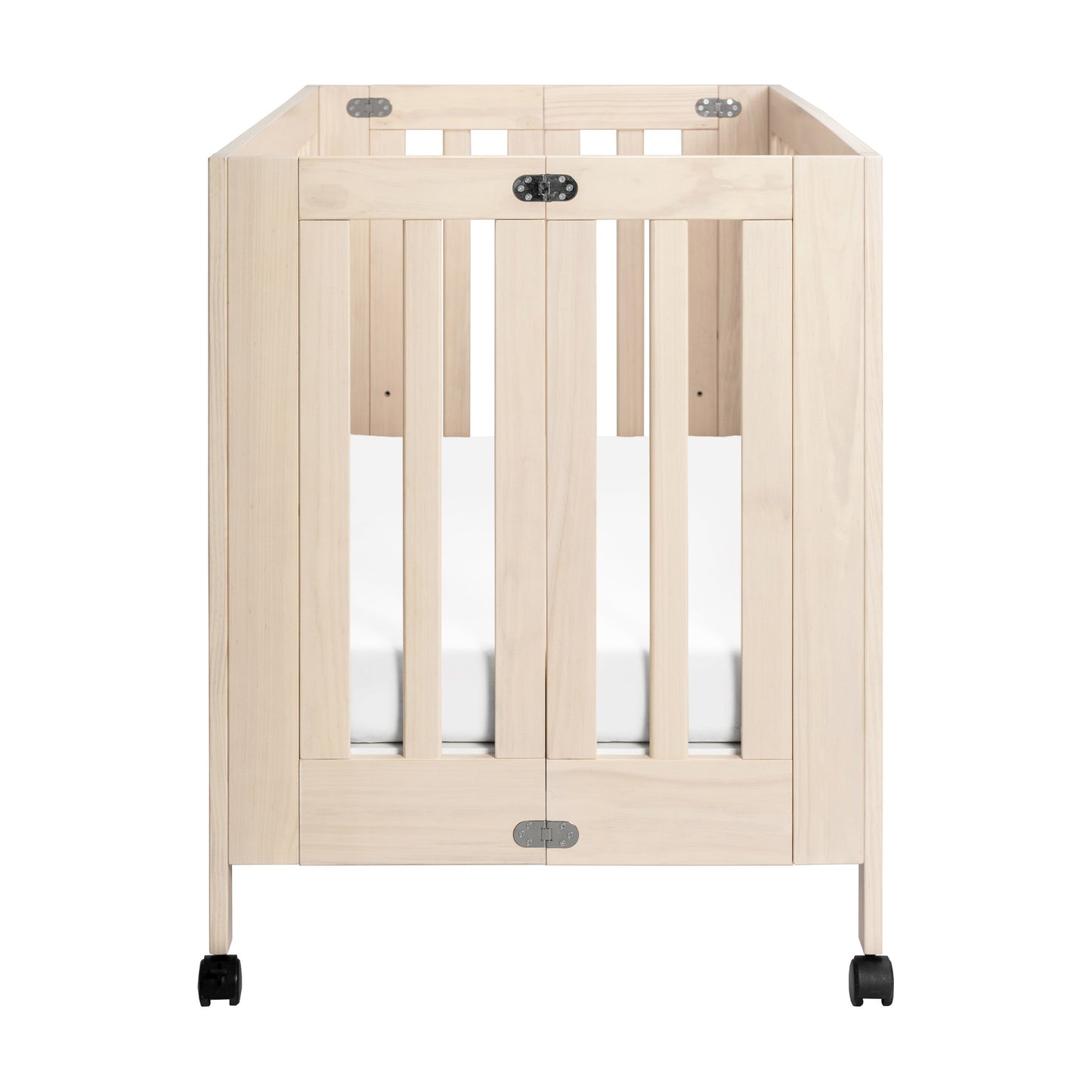 Babyletto Cribs White Babyletto Maki Portable Folding Crib with Toddler Bed Conversion Kit