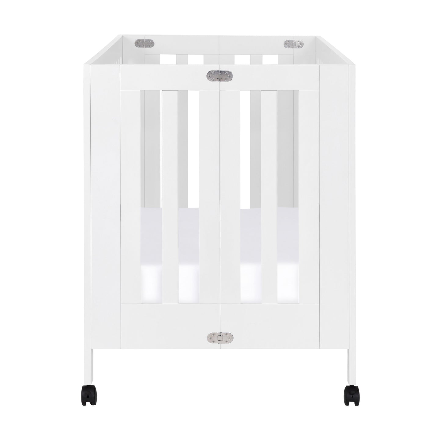 Babyletto Cribs White Babyletto Maki Portable Folding Crib with Toddler Bed Conversion Kit