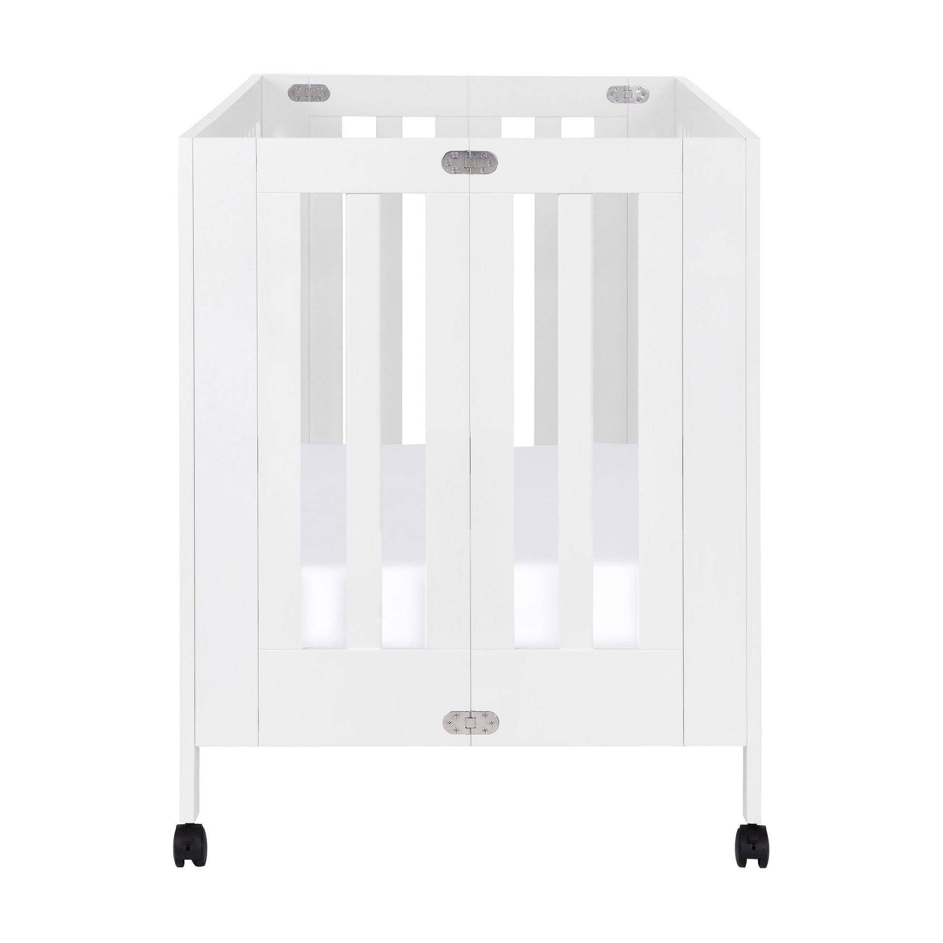 Babyletto Cribs White Babyletto Maki Portable Folding Crib with Toddler Bed Conversion Kit